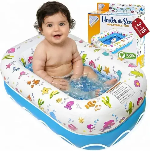 Banheira Inflável Mommy?s Helper Fundo do Mar - Impecável!