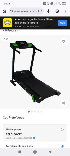 Esteira Eletrônica Dream Fitness Concept 2 .1 