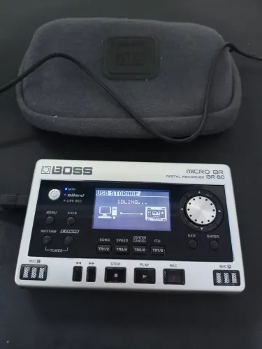 Gravador Digital Portátil Boss Micro BR-80 | Estúdio de Bolso (Muito Novo!)