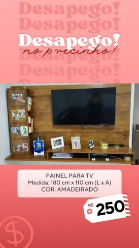 Vendo painel suporta tv até 55 polegadas semi novo 250 reais venda motivo mudança 