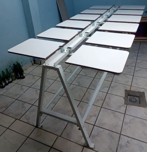 MESA SERIGRAFICA PARA IMPRESSÃO DE CAMISETAS 12 BERÇOS ACEITAMOS CARTÃO 