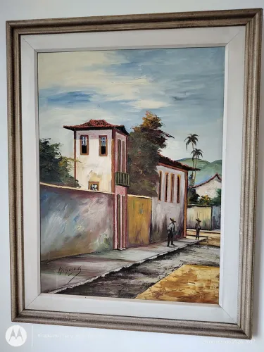 Quadros, pintura na tela com moldura