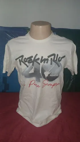 Camisa Rock in Rio 40 anos Bege