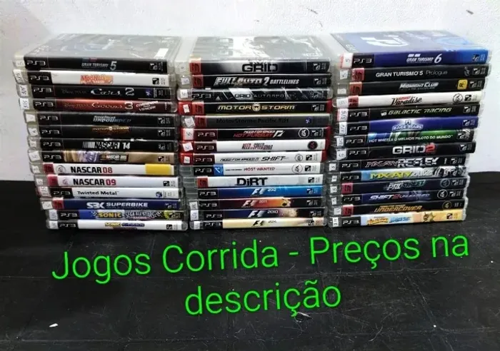 Jogos de Corrida Ps3 - Ac cartão e Olx pay (temos outros jogos)