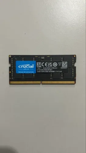 Memória RAM Notebook Crucial DDR5 32GB 5600MHz SODIMM