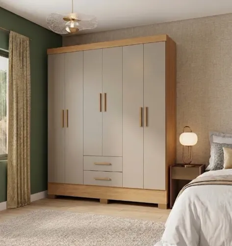 Roupeiro Rubi com 6 portas (dividimos em ate 10x sem juros)