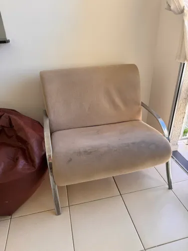 Poltrona 2 Lugares (Namoradeira) - Pés Cromados Sofá