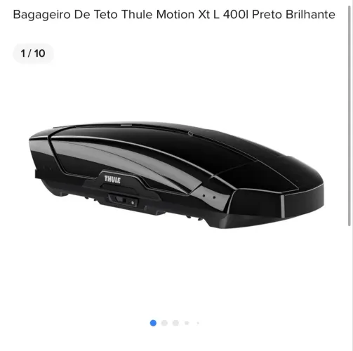 Bagageiro De Teto Thule Motion Xt L 400l Preto Brilhante