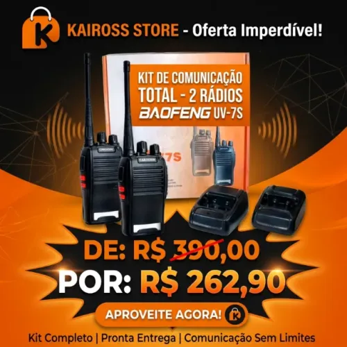 Rádio Walk Talk Bivolt BF-777s