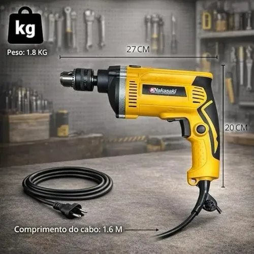 Furadeira Impacto 900W de 13mm NOVA