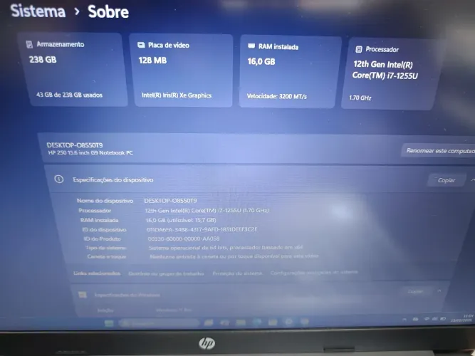 Notebook i7 Hp troca Playstation Nintendo Xbox