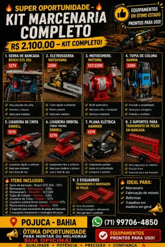 Kit marcenaria completa 