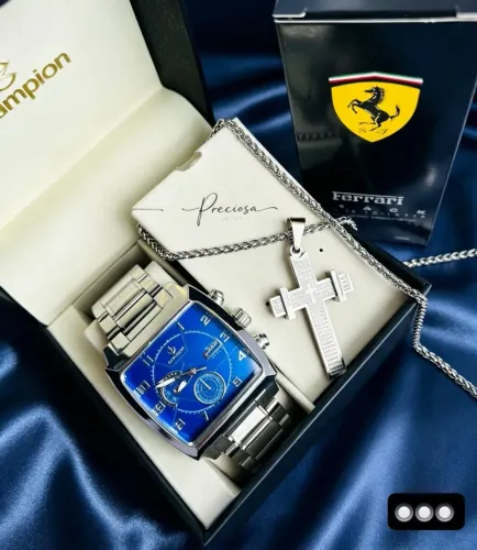 Kit prateado com perfume - resistente