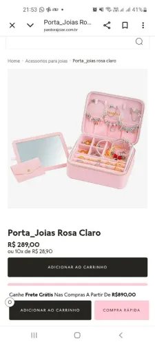 Porta joias pandora original 