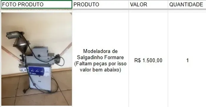 maquina de salgadinho