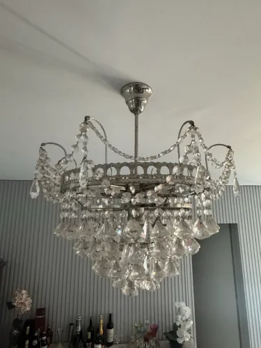 Lustre de Cristal Tcheco de Praga - Grande e Clássico