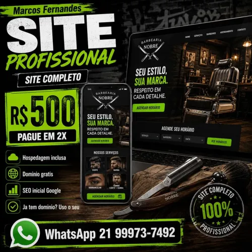 Site para Barbearia Profissional | R$ 500