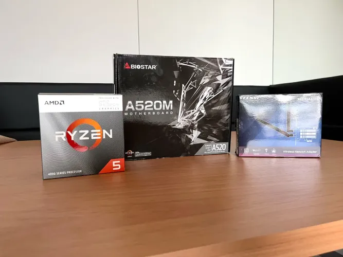Kit Processador + Placa-Mãe - CPU Ryzen 5 4600g + A520