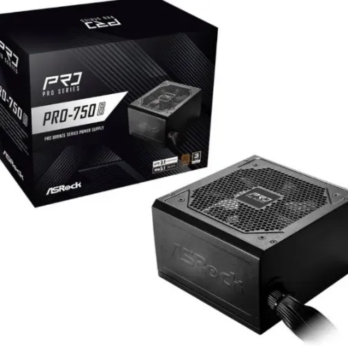 FONTE DE ENERGIA ASROCK PRO 750W 80PLUS BRONZE ATX 3.1 PCI-E 5.0