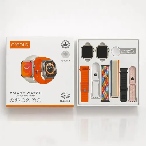 Kit Smartwatch W89 Completo com 2 Relógios + 6 Pulseiras