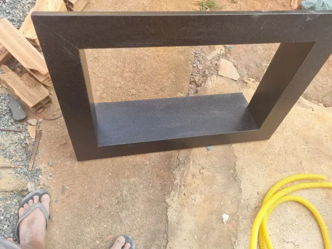 Nicho de churrasqueira preto São Gabriel escovado