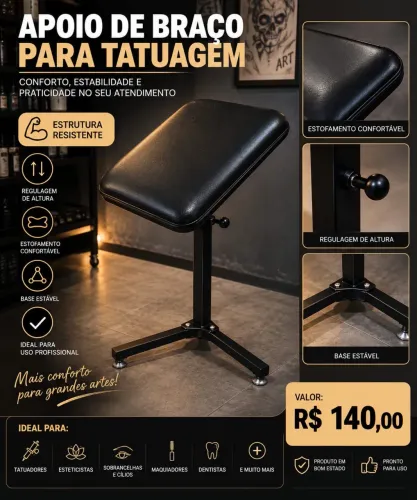 Apoio de braço para tatuagem