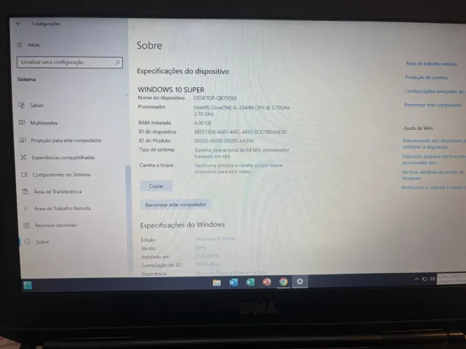 NOTEBOOK DELL CORE i5