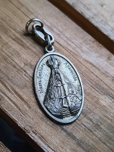 Pingente Prata Italiano Nossa Senhora Aparecida