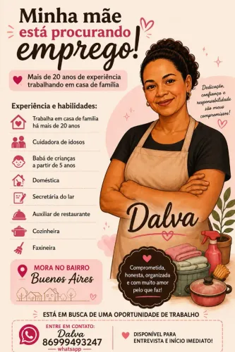 ESTOU DISPONÍVEL PARA TRABALHAR