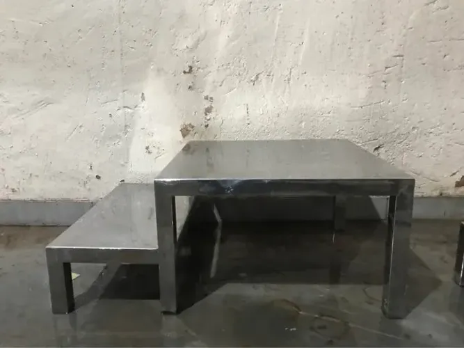 Escada Baixa 2 Degraus - Aço Inox 304 Reforçado