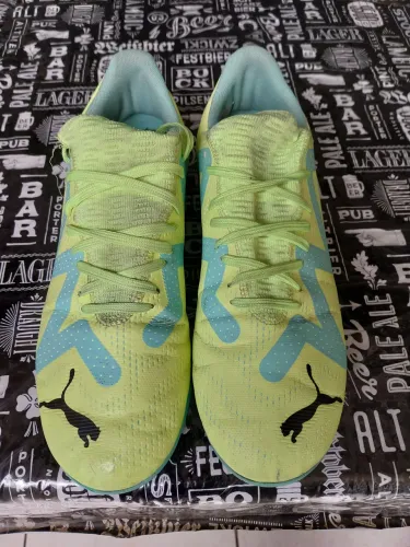 Tênis Puma nº 40 Original - Verde Limão/Azul - Usado