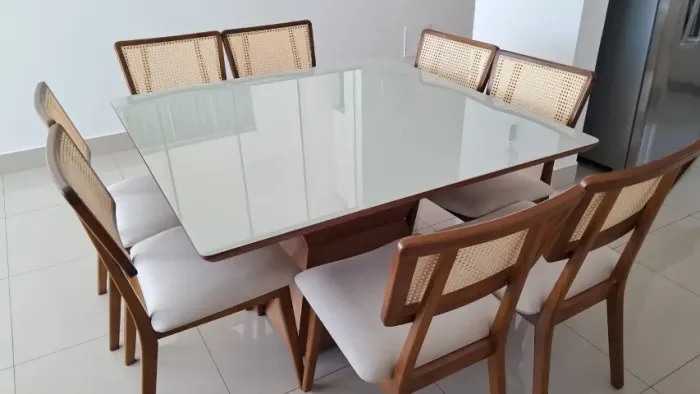 Mesa de Jantar Quadrada NOVA Base Ampulheta!