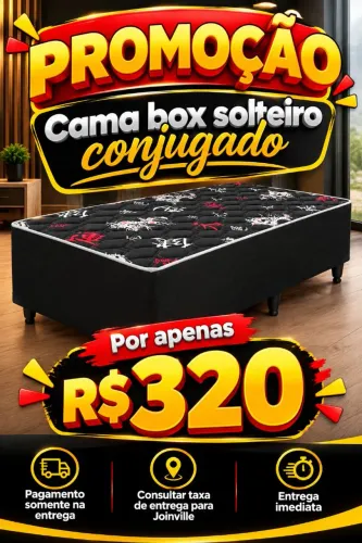 Promoção cama box solteiro conjugado