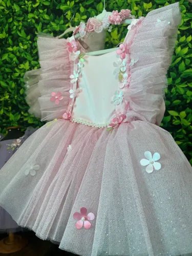 Vestido Jardim Encantado + tiara