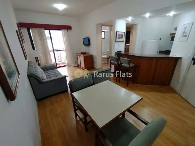 Flat para alugar na Vila Nova Conceição - Edifício Contemporâneo