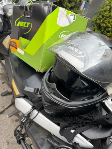Capacete helt articulado robocop número 60 motocicleta moto
