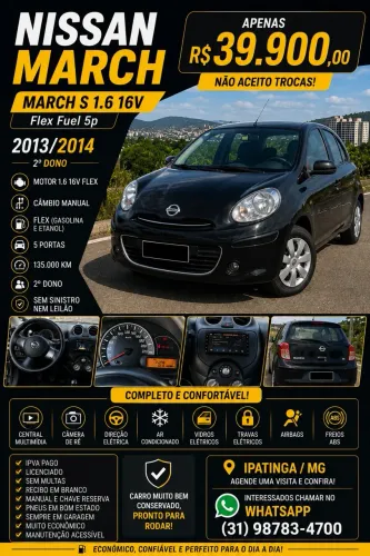 Nissan March S 1.6 16V Flex Fuel 5P 2014