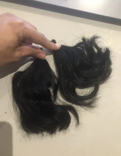 mecha de cabelo natural 18 cm liso ondulado