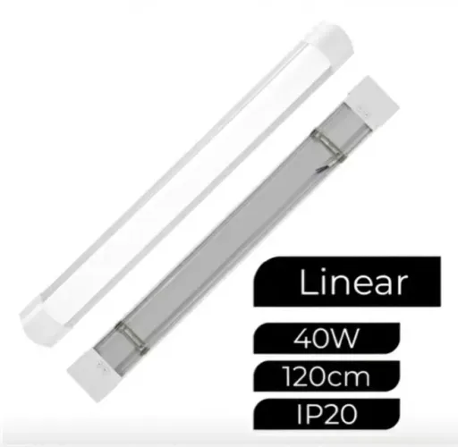 Kit 20un Luminária Linear Tubular Led Slim 1.2m 120cm 40w Bf