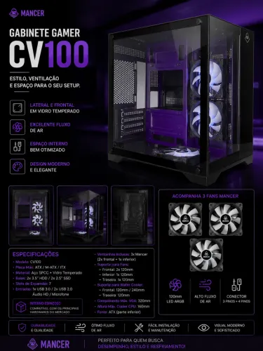 Gabinete Mancer CV100