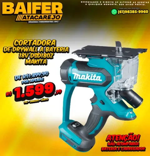 Cortadora de Drywall a Bateria 18V DSD180Z Makita