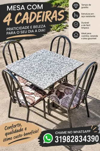Mesa com 4 cadeiras