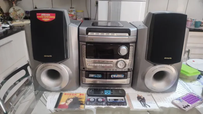 Aparelho de som Mini system aiwa nsx 959 Sony Philips gradiente Panasonic jvc cce Sharp 