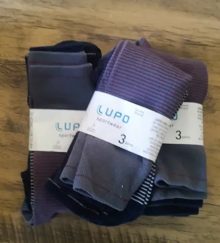 Kit 9 pares de meia LUPO em algodão cano médio tamanho 39 ao 43
