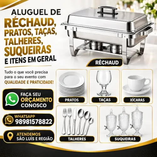 Aluguel de réchaud pra sua festa ou evento