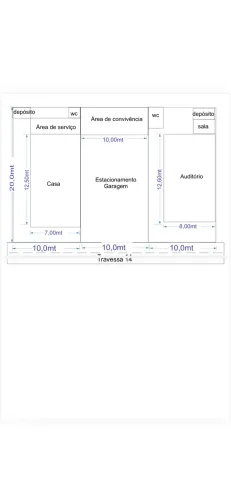 Casa, igreja e estacionamento 
