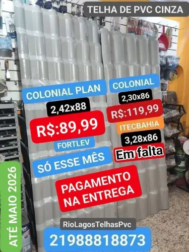 Telhas de PVC cinza concreto PAGUEM NA ENTREGA 