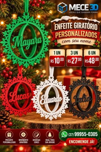 EFEITE DE NATAL PERSONALIZADO