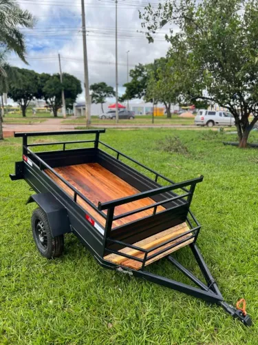 Carretinha 2.00 x 1.20 nova com rodagem pronta - reboque