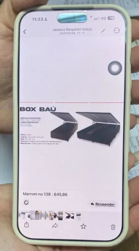 Vendo box baú nova sem uso medida 138×188